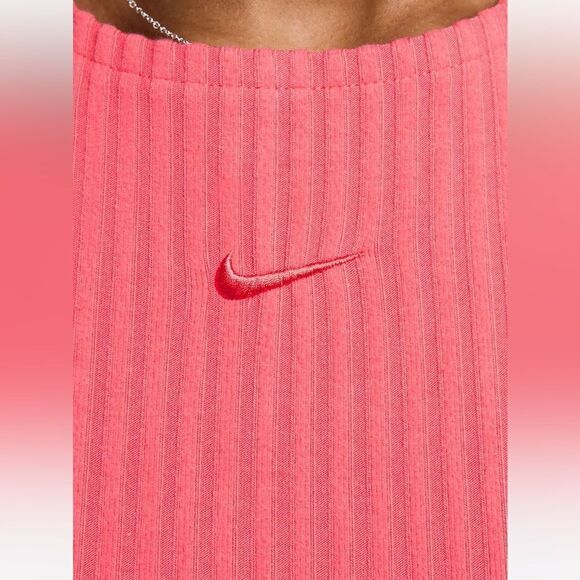 Nike Sportswear Chill Rib Slim Sleeveless Midi Dress Aster Pink XS(FN3679-629） - Picture 4 of 12